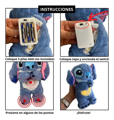 🌙💙 Stitch Peluche que Respira🧸😴