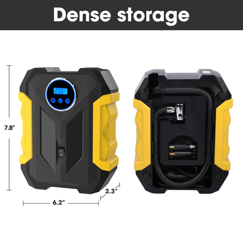 🔋✨Bomba de Neumáticos Portátil Digital con Luz LED 🔋🚗💨