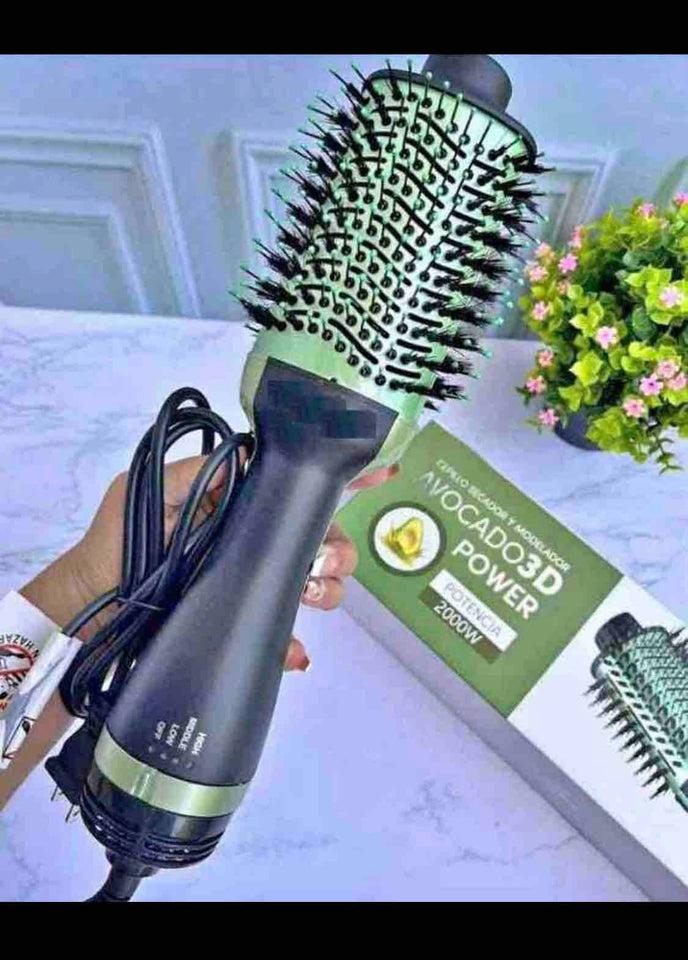 💚🔥 Cepillo Secador Keratina Aguacate💆‍♀️🌿